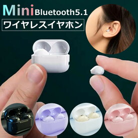 【お買い物マラソン限定ポイント10倍】ワイヤレスイヤホン ミニ　小型Bluetooth5.1 イヤホン Hi-Fi高音質 ノイズキャンセリング　ブルートゥース コンパクト　超軽量 両耳 左右分離型 ワイヤレス iPhone Android 対応 母の日 プレゼント