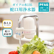 【正規代理店】ガイアの水135　蛇口用浄水器 フッ素除去 PFAS除去 浄水蛇口 蛇口直結型 蛇口用浄水器 直…