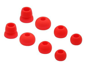 A-FocusイヤーパッドイヤーピースPowerbeats用レッドイヤーチップ4サイズシリコン製チップφ4.5mm~5mm内径イヤホンに適用Powerbeats3イヤーチップPowerbeats2イヤーチップレッド