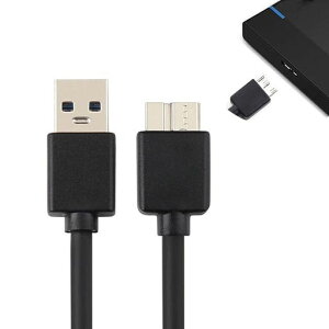 Deear USB3.0 USB-A to Micro B �P�[�u�� �����f�[�^�]�� �O�t��HDD/SSD/�n�[�h�h���C�u/HD�J�����ȂǑΉ� �u���b�N 50cm