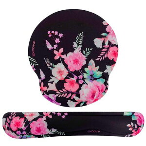 excovipKeyboardWristRestPadandMousepadwithWristRestSupport2pcSetNonSlipRubberBaseWristSupportMousepadwith