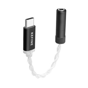 KEFINE Hi-Fi�I�[�f�B�I�A�_�v�^�[ USB Type-C to 3.5mm �C���z���W���b�N �ϊ��A�_�v�^ CX31993�`�b�v���� �n�C���] DAC 32Bit/384kHz �⃁�b�LOFC�P�[�u���̗p �|�[�^�u���I�[�f�B�I�A���v