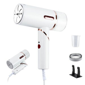 Fmlyhomスチームアイロン衣類スチーマー折り畳み式かけたままシワ伸ばし250ML大容量水タンク3速調整スタンド付きコンパクトに収納家庭出張旅行携帯用アイロン母の日