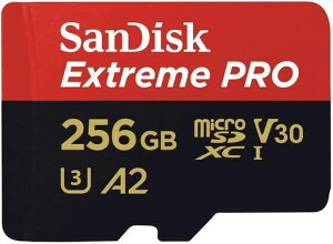 microSDXC 256GB SanDisk Extreme PRO SDSQXCD-256G-GN6MA R:200MB/s W: 140MB/s UHS-I U3 V30 4K Ultra HD A2 Compatible with SD