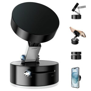真空スマホホルダー車【2025最新真空磁気吸着式】スマホスタンド吸盤MagSafe対応1秒装着折り畳み式スマホほるだー車マグネット車載ホルダー取り付け簡単スマホ車ホルダー多角度調整繰り…