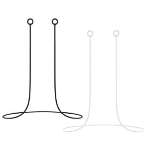 耳栓コード2本セット紛失防止絡みにくい落下防止耳せんひもストラップシリコン製柔らかい軽量コンパクトスポーツ睡眠時耳栓コネクターコードElowen(ブラックとホワイト)