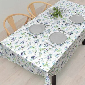 �X�^�C���f�R�[��(STYLE Decor) �e�[�u���N���X ��100% ������� �����` �k�� 142x180cm �X�^���_�[�h �ԕ� �{�^�j�J�� �u���[ W4700710