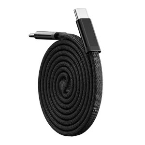 FANGCUU�t���b�g�X�p�C�����P�[�u��CtoC1m(Type-C/USB-C)240W���C�[�d�P�[�u���L�k���҂ݍ��ݝG���R�[�h�}�O�l�b�g���͋z���}���[�d�f�[�^�]���X�}�z�^�u���b�g�m�[�gPC�p(�u���b�N)