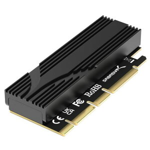 SABRENT M.2 NVMe SSD - PCIe x16 �H��s�v�A�g���J�[�h(AIC)�A�A���~�j�E���q�[�g�V���N�t���AGen5 SSD�pM.2 PCIe�A�_�v�^ PCIe 5.0�A��PCIe����Ƃ̉��ʌ݊��� (EC-TFPE)