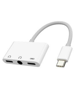 �Ή�iPhone 15 Pro Max Plus USB-C to 3.5mm�I�[�f�B�I�A�_�v�^�[ 3in1 �f���A��Type-C AUX�X�v���b�^�[ �[�d�C���z���W���b�N�h���O�� �Ή�Samsung�A�Ή�iPad 10 Air4 5 Mini6