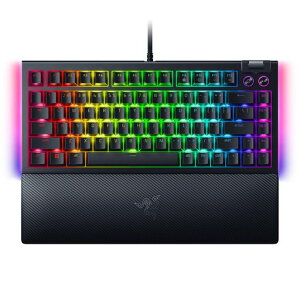 Razer ���C�U�[ BlackWidow V4 75% �z�b�g�X���b�v�Ή��ŃL�[�X�C�b�`���������]�ݒʂ�̃L�[���G�ɃJ�X�^�}�C�Y�\�ȃ��J�j�J���L�[�{�[�h �I�����W �^�N�^�C�� ���J�j�J���X�C�b�` �R���p�c