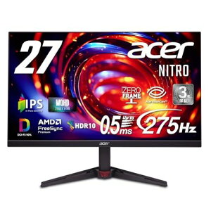 AcerNitro27�C���`WQHDIPS�����275Hz0.5ms(GTG)AMDFreeSyncPremium10��7000���FDCI-P390%HDR10�u���[���C�g�V�[���hHDMI2.1DisplayPort