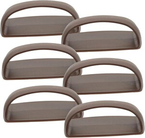 10個セットガラスドアハンドル無孔自己粘着浴室ドアハンドル木ドアハンドルキャビネットキッチン引き出し(ブラウン)