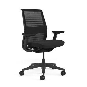 �X�`�[���P�[�X(Steelcase) Think �V���N �I�t�B�X�`�F�A �w: Licorice3D Knit ��: Licorice 5S26 �t���[��: Black �u���b�N ���[�J�[�g�������i 61.6D x 72.4W x 106.7H