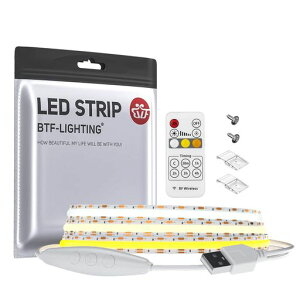 BTF-LIGHTINGFCOBCOBCCTLEDe[vCgUSBCgtLVuxLEDe[vCg1M640LEDs/mdFFF3000K-6000K10mmXgbvCgDC5V5W/m