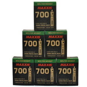 MaxxisWelterWeight700x23-32C48mmBikeInnerTubePrestaFV6PackSTB2033-6