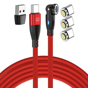 DAIADUSB-C�[�d�P�[�u���}�O�l�b�g��9PINPD100W�Ή�5AeMarker�f�[�^�]��LED���ډ�]���E���h�o�i�C�����ґgType-c�[�q3��1.8m(���b�h)