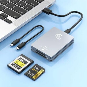 CFexpressType-A�J�[�h���[�_�[&SD�J�[�h���[�_�[2in1�AUSB3.2(Gen2)10Gbps�Ή�CFexpressTypeA/SD/CF���[�_�[�A�_�v�^�[USB-A&USB-C�P�[�u���t��