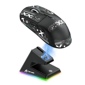 MAMBASNAKExATTACK SHARK X6 ���y�ʃQ�[�~���O�}�E�X 49g PAW3395�Z���T�[ ���C�����X �}�E�X 3���[�h�ڑ� 2.4Ghz/Bluetooth/Type-C 6���x��DPI�ؑ� 26000DPI 200���ԘA���g�p�\
