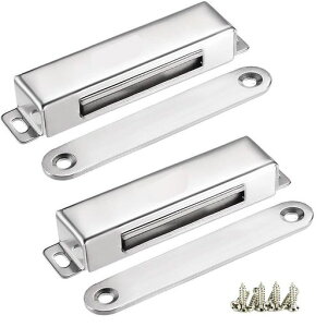 電磁ドアロック-60lb高強度ステンレスキッチン浴室キャビネットクローゼットドア引き出しロック用ヘビーデューティドアロック