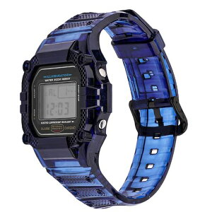 Rp`u G-SHOCK oh TPU S13F   JVI ohXgbv ɑΉ DW-5000 GW-M5610 M5630 GLX-5600đ̃f (DARK BLUE-BLACK BUCKLE FOR