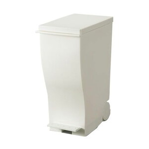 I’mD(アイムディー)ふた付きゴミ箱キャスター付Kcudクードスリムペダルホワイト33LKUD30W45リットルゴミ袋対応分別スリムペダル式おしゃれ