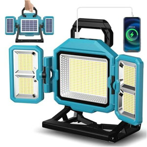【驚異の明るさ・360°多方向照明】TENKOO&YOU投光器充電式led作業灯500W55000LM屋外照明三面発光超高輝36000mAH大容量多色切替無段階調光ワークライト4つ点灯モード防水便携式キャンプアウトドア