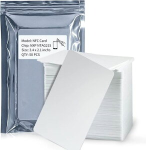 Jiaxing50��NFC�J�[�hNTAG215�J�[�h�����n�z���C�gPVC�J�[�hNFC215�J�[�h�^�O�h��504�o�C�giPhone�Ή�android�Ή��V���[�g�J�b�g�A�v���Ή�