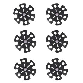 Phyxiulトレッキングポール用スノーバスケット6個入りスノーフレークデザイン交換用アクセサリー取り外し可能登山・アウトドア向け(ブラック)