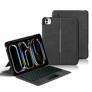 �c/���u���Ή� iPad Air 13�C���` (M4/M3/M2, 2026/2025/2024) �L�[�{�[�h �P�[�X iPad Pro 12.9�C���` ��6/5/4/3���� �L�[�{�[�h �^�b�`�p�b�h �o�b�N���C�g�t�� �}�O�l�b�g�� ������ �J�o�[