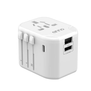 EINNO�C�O�ϊ��v���O�S���E�Ή����s�p�d���ϊ��d���ϊ��A�_�v�^�[�}���`�ϊ�C/BF/O/A�^�C�v2��USB-A��1��USB-C�|�[�g�t��