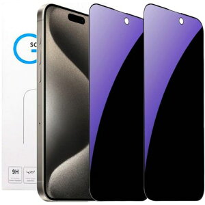 �y�u���[���C�g�J�b�g+�`�����h�~�zGAOYYDS For iPhone 16 Pro/17 �K���X�t�B����(2���Z�b�g) �A�C�t�H�� 16 Pro �����K���X �t�� �ی�t�B���� �u���[���C�g�J�b�g�y���͂�ی� �ڂ̔��y���z���c
