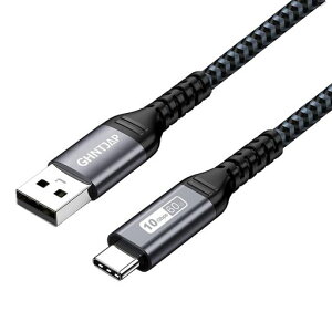 GHNTJAP USB Type C �P�[�u�� 1M USB3.1 Gen2 10Gbps �f�[�^�]�� 60W �}���[�d Android Auto�Ή� ���ϋv�i�C���� Galaxy/Xperia/MacBook ���̑�USB-C�@��Ή�