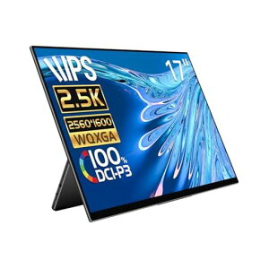 EHOMEWEI���o�C�����j�^�[17�C���`144Hz2.5K�Q�[�~���O���j�^�[QLED�|�[�^�u�����j�^�[100%DCI-P3�L�F��iPhone/PS4/PS5/XBOX/Switch/PC/Mac�Ή��X�s�[�J�[�����u���[���C�g�J�b�g