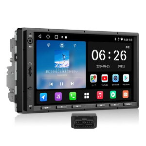 ATOTOEXCEL A5L 7�C���` Android�i�r �f�B�X�v���C�I�[�f�B�I 2DIN �A���C�����XCarPlay Android Auto �~���[�����N�AWiFi/BT/USB�e�U�����O
