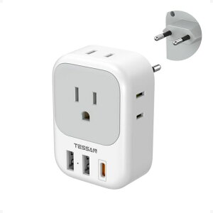 TESSAN�ϊ��v���OC�^�C�v(7-in-1PD)�C�O���s�p�ϊ���ϊ��A�_�v�^�[�؍��R���Z���g�ϊ�4��AC������20W�}���[�dUSB-C�|�[�g��2USB-A�t��