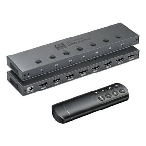 ENBUER HDMI 2.1 �؂�ւ��� 7����1�o�� 8K@60Hz/4K@240Hz/1080P@480Hz HDMI�ؑ֊� HDMI2.1�Z���N�^�[ HDCP 2.3 HDR10+ 3D �ؑ֋@�\