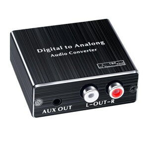 BLUPOW DAC �f�W�^�� �A�i���O �ϊ��� ���E�������͉E�������RCA+3.5mm�X�e���I�o�� �I�[�f�B�I�ϊ��� ���f�W�^�� �A�i���O �ϊ� DA�R���o�[�^�[ Digital to Analog Converter