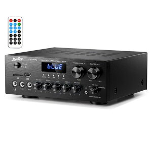 Moukey �p���[�A���v �V�X�e�� �}�C�N�~�L�T�[ 220W Bluetooth�Ή� �f���A���`�����l���T�E���h�I�[�f�B�I�X�e���I���V�[�o�[ ���j�^�����O/USB�ASD�AAUX�AMIC