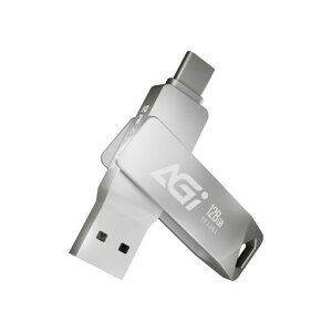 AGIUSB������128GBUSB3.2Gen1USBType-C/Type-A�ő�ǂݎ�葬�x120MB/s�O�t��������iPhone/iPad/Android/PC�ȂǕ����̃f�o�C�X�̃f�[�^�o�b�N�A�b�v�Ɠ]���ɑΉ�UE138A