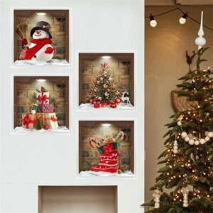 HOTIYOK4pcs3DNX}XEH[XebJ[c[Ⴞ܃\bNXMtgCeAǎV[ǗpqrO[Ǐ|X^[ChristmasWallDecor