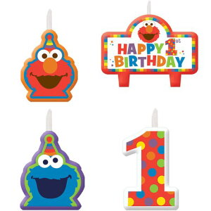 Elmo1stBirthdayCandles4countSuppliesElmoSesameStreetFuntobeOne
