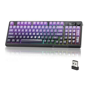 ATTACK SHARK x FREE WOLF M96 �Q�[�~���O�L�[�{�[�h�A�����u�����L�[�{�[�h�A���C�����X2.4G/Bluetooth�_�u�����[�h�����L�[�{�[�h�APBT