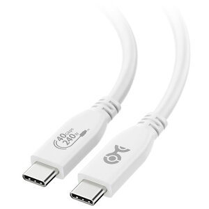 [USB-IF�F��] Cable Matters 40Gbps USB4�P�[�u�� Thunderbolt 5/4�Ή� 1m �z���C�g