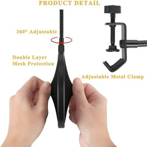 JUTOSUマイクポップフィルターマイクスタンドマイクポップガードマイクフィルタ二重張りポップブロッカーネット卓上マイク用ポップフィルター生放送宅録動画投稿演奏録音ノイズ防止マ…