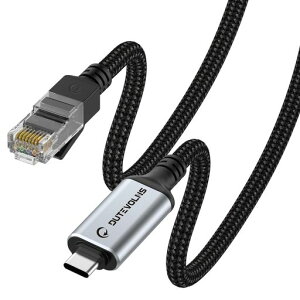 Dutevolns USB C - �C�[�T�l�b�g�P�[�u�� 1m�A Type C - RJ45�i�C�����R�[�h �M�K�r�b�g���ڐڑ� �Ή� MacBook Pro iPad Pro �X�}�[�g�t�H�� �m�[�g�p�\�R�� PC�p
