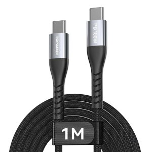 TOPADREUSBType-C�P�[�u��100W5APD3.0�Ή��}���[�d�i�C�����҂ݒf���h�~USB-CtoUSB-C�[�d�P�[�u��MacBook/iPhone/iPad/Galaxy/Android�X�}�z���Ή�