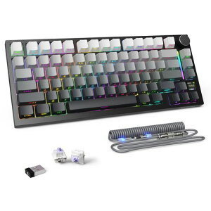 ATTACK SHARK X820ULTRA ���J�j�J���L�[�{�[�h �Q�[�~���O�L�[�{�[�h ����Type-C�P�[�u�� �J�X�^�� 75%�z�� ����/�L��/BT �O�͐ڑ� �z�b�g�X���b�v �������\ PBT�L�[�L���b�v RGB�o�b�N���C�g LED�f�c