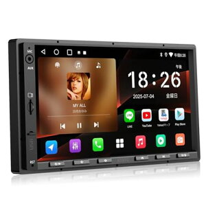 ATOTOZONE A5L 7�C���`�f�B�X�v���C�I�[�f�B�I2DIN �AAndroid�J�[�i�r, ���C�����X CarPlay& ���C�����X Android Auto�AWi-Fi/Bluetooth/USB�e�U�����O�ɑΉ��A2+32GB�ADSP&�A���v