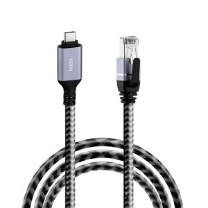 Mcbazel USB-C LAN�A�_�v�^�[ �P�[�u�� 2M���� Type-C RJ45 �����l�b�g���[�N CAT6�P�[�u���Ή� Thunderbolt 3/4/5 �Ή� �m�[�g�p�\�R���APC�AiPad�AMacBook�Ή� ��v�ȐD���f��
